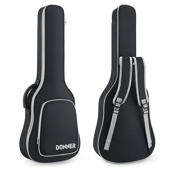 Donner 39 Inch Electric Guitar Case - Waterproof, 5mm Padding, Adjustable Straps & Thick Handle - Durable Soft Bag in Black