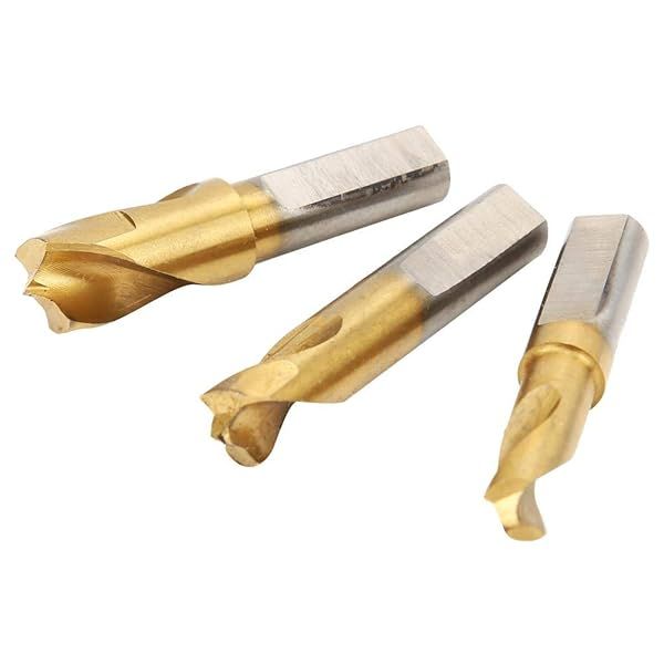 3-Piece HSS CO Cobalt Spot Weld Cutter Kit - 1/4in, 5/16in, 3/8in Drill Bit Set for Easy Spot Weld Separation