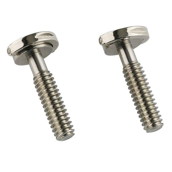 2PCS E-outstanding D Ring Hinged Screw 1/4-20 Stainless Steel for Camera Tripod & Monopod - 26mm Length