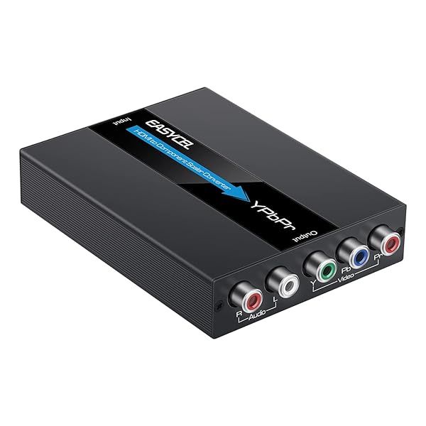 EASYCEL HDMI to Component Converter - 1080P Scaler for YPbPr & RGB 5RCA | High-Quality HDMI to Component Output