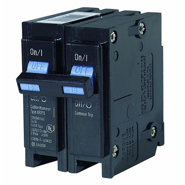 Buy EATON BR215 Double Pole Circuit Breaker 15-Amp 120/240V - Reliable & Interchangeable, Pack of 1
