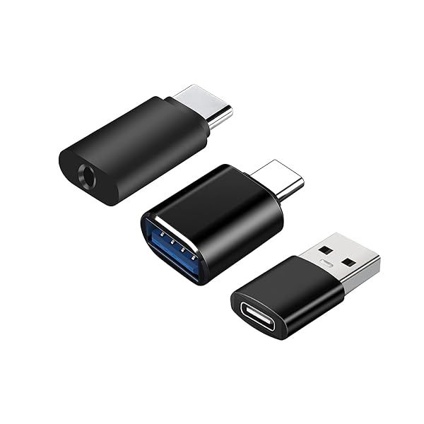 EBEETECH 3 Pack USB C & 3.5MM Audio Adapters for MAC, Earphones & Speakers - Fast & Reliable Connectivity