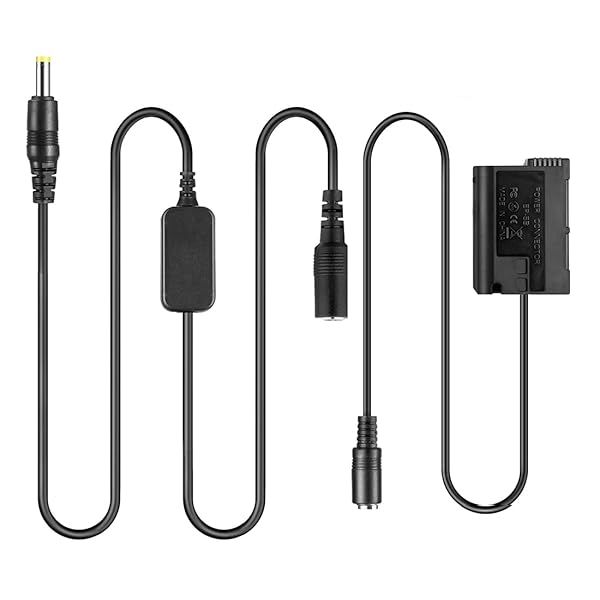 EH-5A 12V-24V Adapter & EP-5B DC Coupler for Nikon V1, D850, D810, D800E, D750, D610, D600, D500, Z6, Z7 - Reliable Power Solution