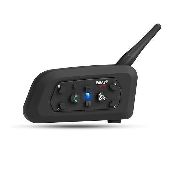 EJEAS V6 Pro Bluetooth Intercom: 1200M Motorcycle Headset with Noise Cancellation & Waterproof for Dirt Bike, ATV, Snowmobile