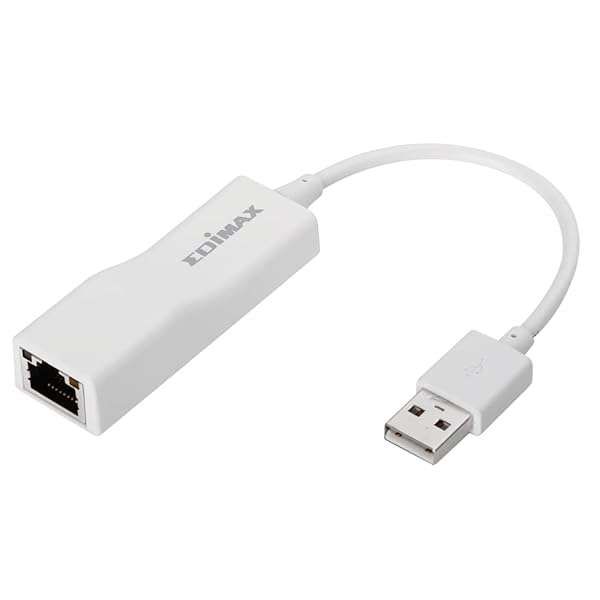 Edimax USB 2.0 Fast Ethernet Adapter - 100Mbps Plug & Play for Windows & MacBook Pro/Air - EU-4208