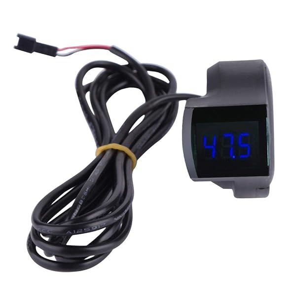 48V Electric Scooter LCD Voltage Display - Digital Battery Voltmeter for Handlebar Throttle Grip
