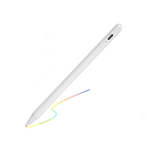 Electronic Stylus for iPad 5th Generation 9.7" 2017 Pencil,Type-C Rechargeable Active Capacitive Pencil Compatible with Apple iPad 5th Gen 9.7-inch Stylus Pens,Good on iPad Drawing Pens,White