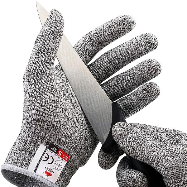 Emoly Cut Resistant Gloves - Level 5 Protection for Kitchen Tasks, Oyster Shucking, Meat Cutting & More (Medium Size)