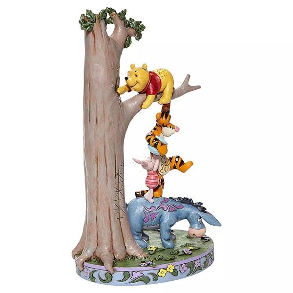Enesco Disney Traditions Jim Shore Winnie the Pooh Figurine - 8.75 Inch Tree Design, Colorful Collectible