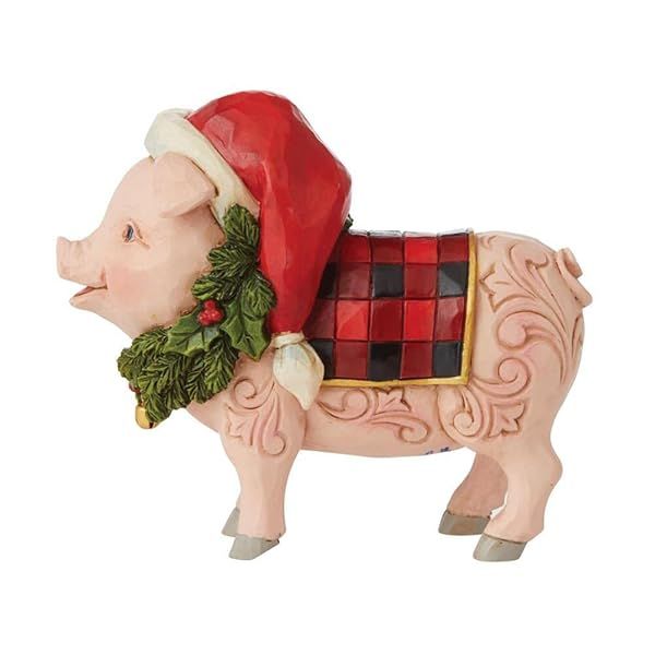 Enesco Jim Shore Country Living Christmas Pig Figurine 6009124 - Perfect Holiday Decor