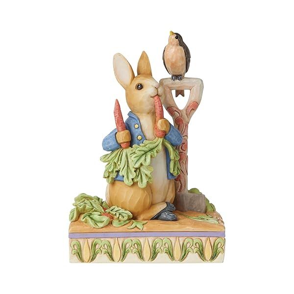 Enesco Jim Shore Peter Rabbit Garden Figurine - Floppy Brown Collectible Decor