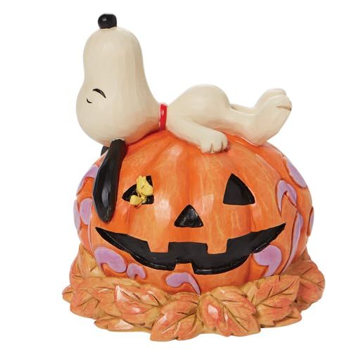 Enesco Peanuts Jim Shore Halloween Snoopy Figurine - 5.5 Inch Pumpkin Design