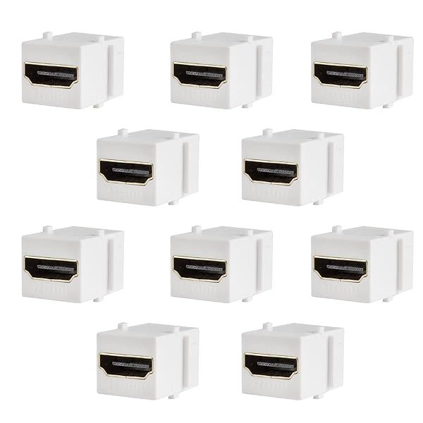 Exiron 4K HDMI Keystone Jack Coupler - 4K 120Hz HDMI Connector (White) for High-Quality Video