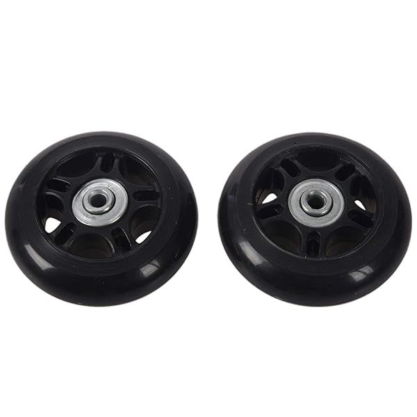 F-ber 63mm Luggage Suitcase Wheels with ABEC 608zz Bearings - Inline Skate Replacement Set of 2
