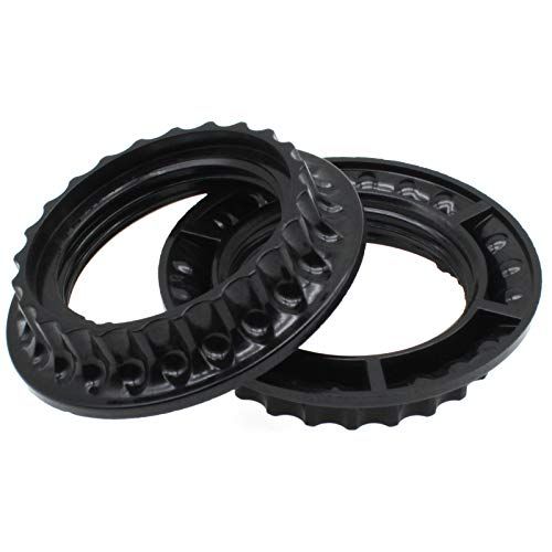 FDXGYH Lamp Shade Collar Ring Set - 2pcs E26 Light Socket Retainer & Replacement Adapter (Black)