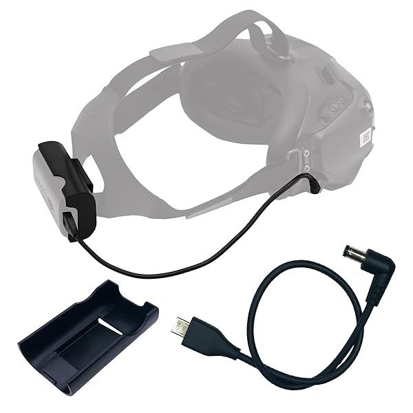FPV Goggles Power Cable & Battery Bracket for DJI V2 - Essential Accessories for FPV Combo Goggles