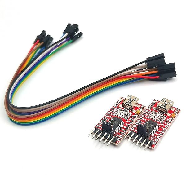 FainWan FT232RL USB to TTL Serial Converter Adapter - 3.3V/5.5V, Compatible with Windows 95 to 7, 2pcs