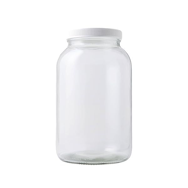 FastRack 1-Gallon Wide Mouth Mason Jar - Clear, Durable & Versatile Storage Solution