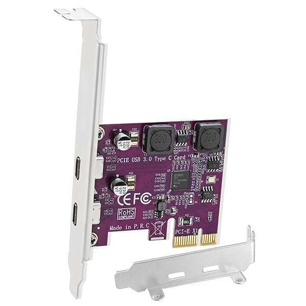 FebSmart 2X 5Gbps USB-C PCIe Expansion Card for Windows 11/10/8.x/7/XP - Self-Powered, No Extra Supply Needed (FS-U302C-Pro)