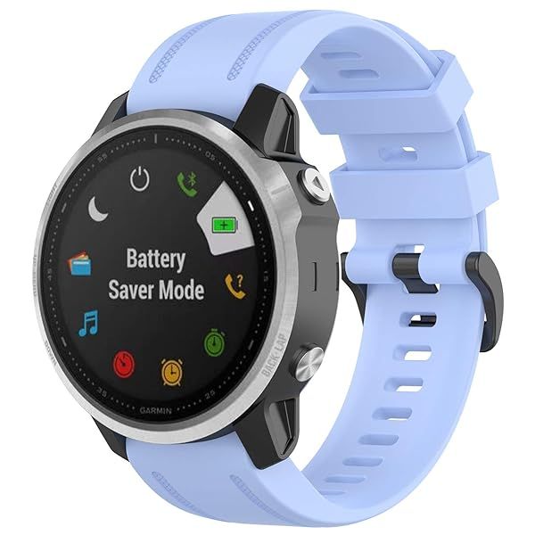Garmin Fenix 6S Pro & 5S Plus Silicone Bands - Quick Fit 20mm Replacement Straps for Men & Women (Blue)