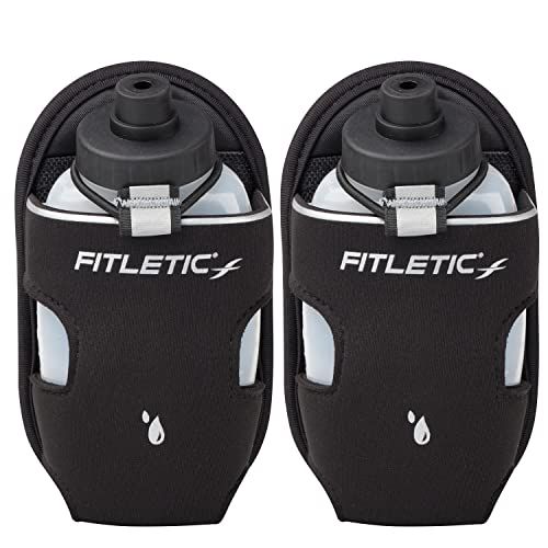 Fitletic 8oz Sport Water Bottle with Holster - Quick Hydration for Running, Marathons & Triathlons