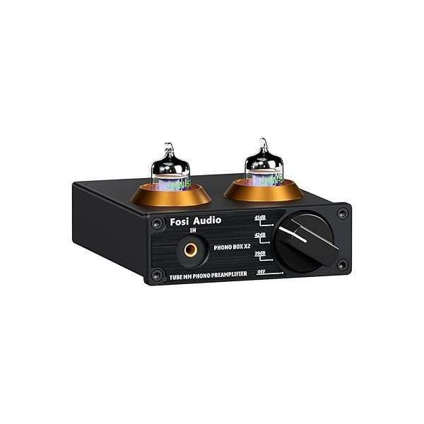 Fosi Audio Box X2 Phono Preamp: Mini Hi-Fi Preamplifier for MM Turntables & Record Players