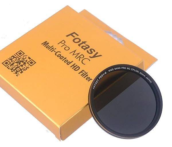 Fotasy 52mm Ultra Slim CPL Lens Filter - Nano Coated, Multi-Resistant, 16 Layers for Superior Protection