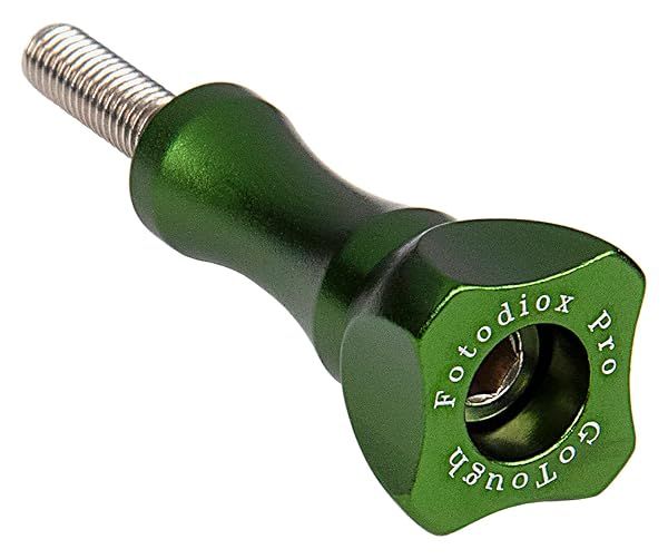 Fotodiox GoTough 35mm Green Thumbscrew for GoPro HERO3 to HERO7 - Durable 2-Prong Mounting Solution