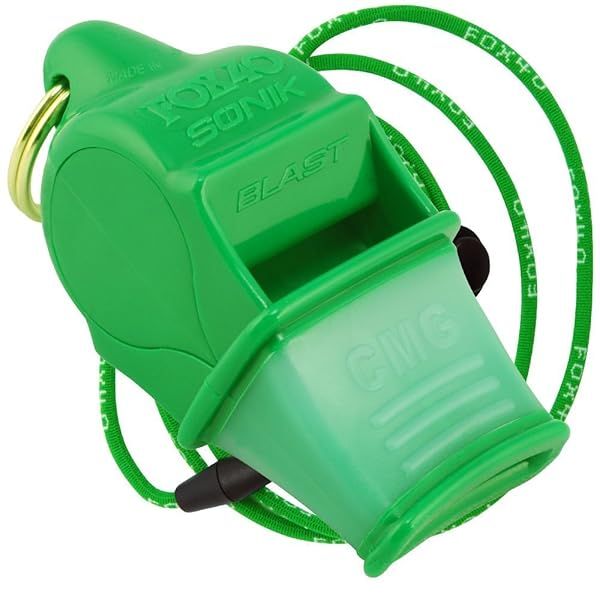 Fox 40 Sonik Blast CMG Pealess Safety Whistle 120 dB - Green 9203-1408 for Ultimate Safety