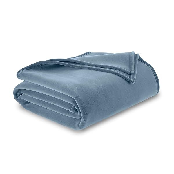 Cozy Blue Full/Queen Throw Blanket - Durable, Pet-Friendly & Machine Washable for All-Season Comfort