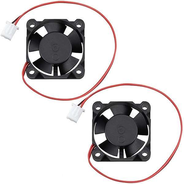 GDSTIME 30mm x 30mm x 10mm 12V DC Brushless Cooling Fan 2-Pack - Compact & Efficient Cooling Solution