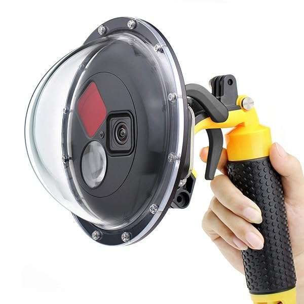 GEPULY Dome Port for GoPro Hero 13-9: Waterproof Case, Red Filter & Macro Lens for Stunning Underwater Shots