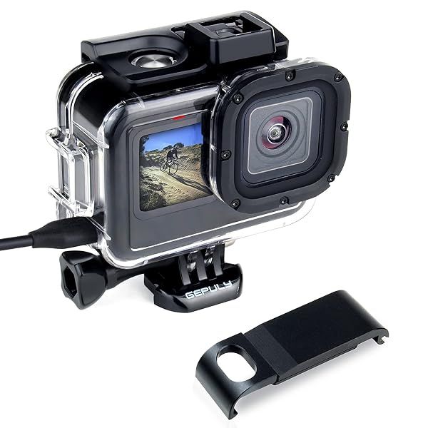 GEPULY Skeleton Housing Case for GoPro Hero 9-13: Aluminum USB Pass-Through & Side Open Design