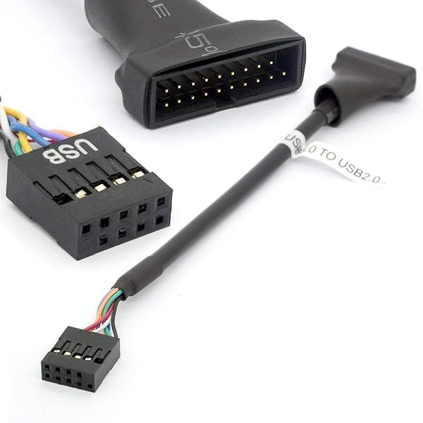 GLHONG USB 3.0 to USB 2.0 Adapter: 19 Pin Male to 9 Pin Female Motherboard Cable Converter