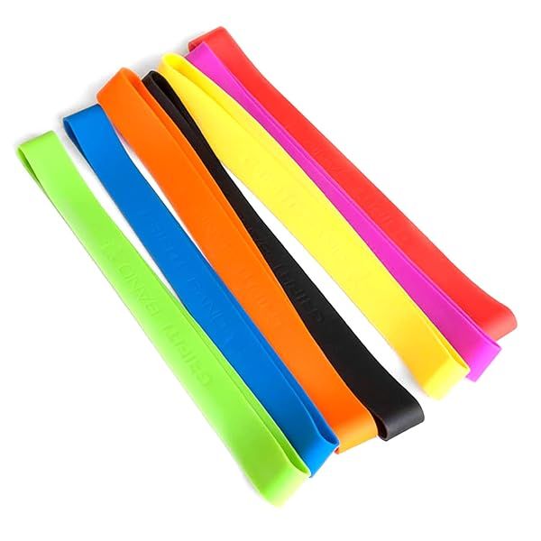 GRIFITI Large Silicone Rubber Bands 12x1 Inch - Durable, Heat & UV Resistant for Games, Cooking, Exercise & More - 10 Pack