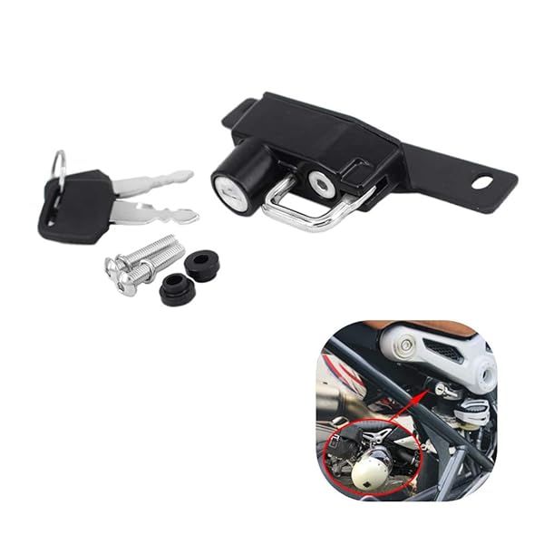 Secure Your Ride: GUAIMI Anti-Theft Motorcycle Helmet Lock for R nine T & Scrambler (2014-2017) - Black