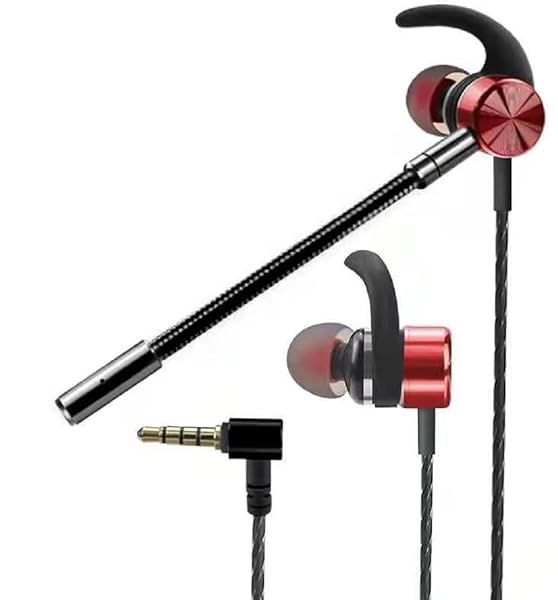 Top Gaming Earbuds with Mic: Wired Stereo Bass & Noise Cancelling for PS4, Xbox, Nintendo & PC