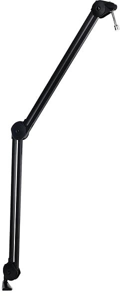 Gator Frameworks Deluxe Desk-Mounted Microphone Boom Stand for Podcasts & Recording - GFWMICBCBM2000