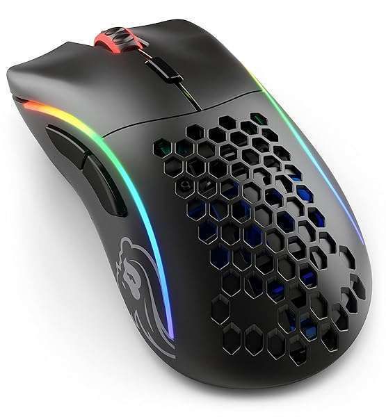 Glorious Model D Wireless Gaming Mouse: 69g Lightweight, 71-Hour Battery, RGB, Ergonomic Design & BAMF Sensor - Matte Black
