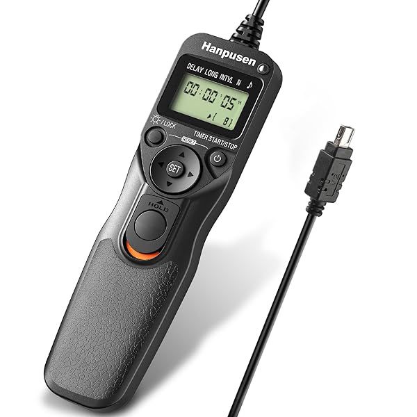 HANPUSEN Camera Timer Remote Shutter Release for Nikon Df, Z7, Z6, D750 & More - Perfect for Time Lapse Photography
