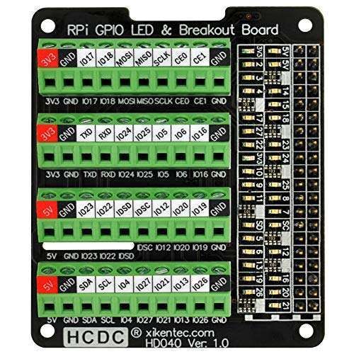 Upgrade Your Raspberry Pi with HCDC GPIO Status LED & Terminal Block HAT for A+, B+, 2B, 3B, 4B Models
