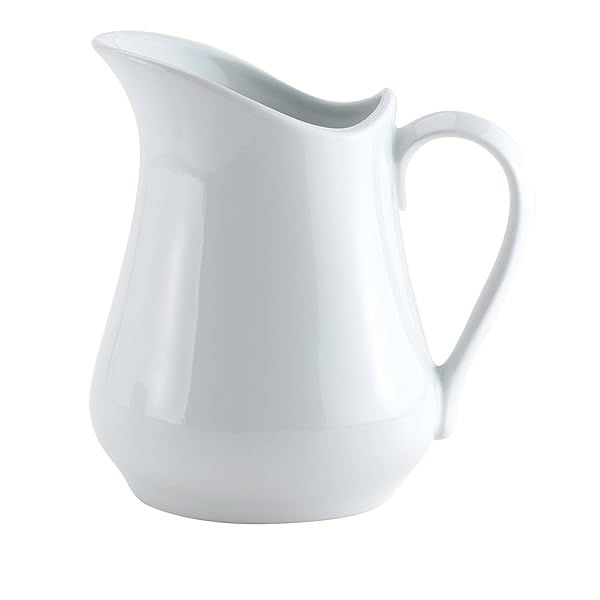 Buy HIC Kitchen Creamer Pitcher - 4oz Fine White Porcelain with Handle for Perfect Coffee & Tea Service