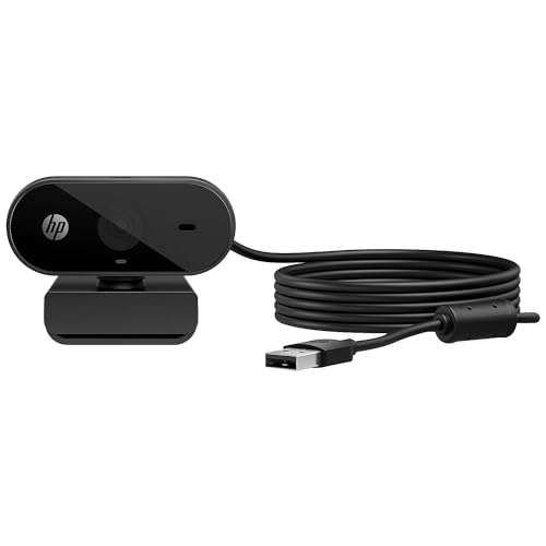 HP 320 FHD Webcam: 1080p USB-A Camera with Mic & Privacy Cover for Zoom, Teams, Desktop & Laptop