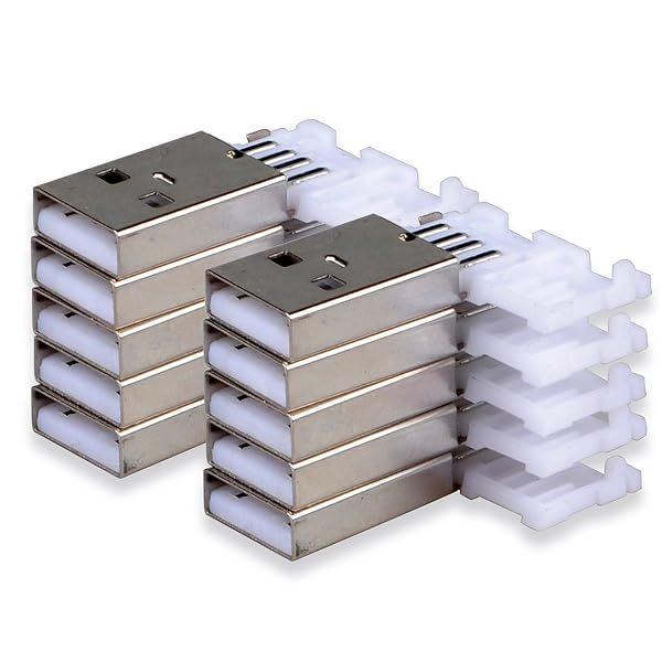 HTTX 20pcs USB 2.0 A Type Male Connector - Soldering Jack Repair Adapter for Easy USB Fixes