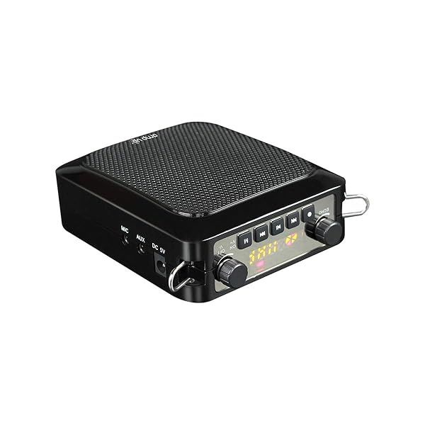 HamiltonBuhl Amp-Up! UHF Voice Amplifier with Wireless Microphone - Powerful Sound in Black