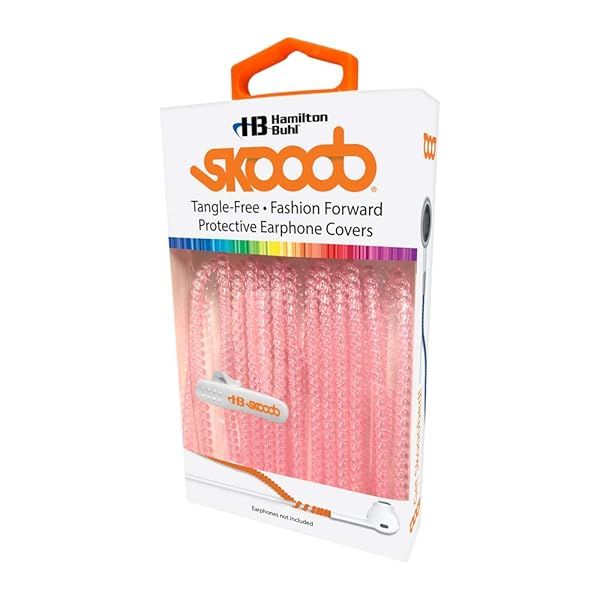 Shop HamiltonBuhl Skooob Tangle-Free Earbud Covers in Translucent Pink - Perfect for Kids!
