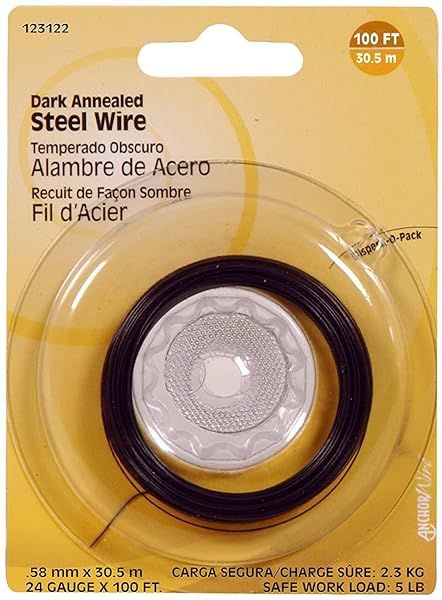 Buy Hillman Steel Wire 100' 24 Ga - Durable & Versatile 2 Lb Carded Wire for All Your DIY Projects