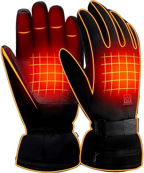IFWATER Heated Gloves for Men & Women - Rechargeable Electric Gloves for Skiing & Sailing (3.7V, Size L)