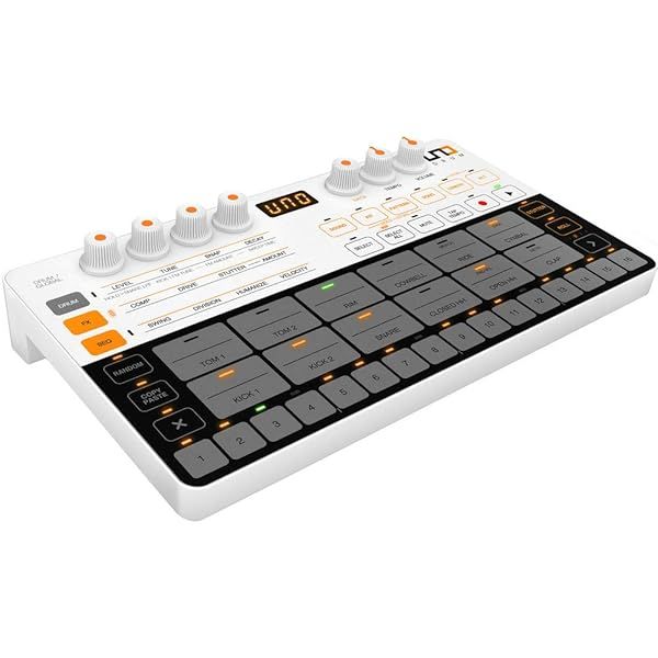 IK Multimedia UNO Drum: Portable Analog & Digital Drum Machine with 64-Step Sequencer & 100 Presets