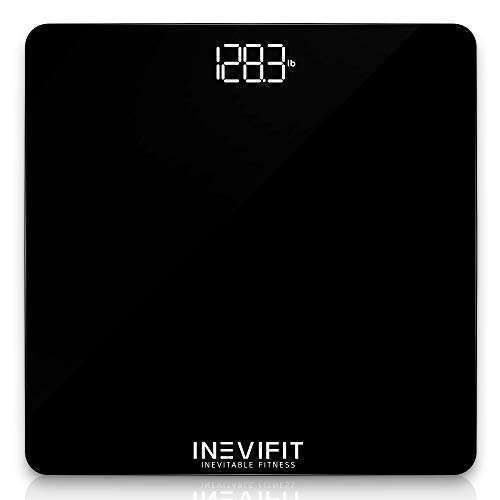 INEVIFIT BATHROOM SCALE, Highly Accurate Digital Bathroom Body Scale, Measures Weight up to 400 lbs. includes Batteries